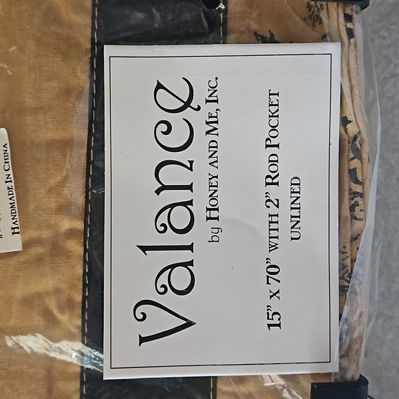 NWT Honey and Me Set of 2 Valance Pocket Rod "Let it Snow" Snowflakes - Picture 6 of 6